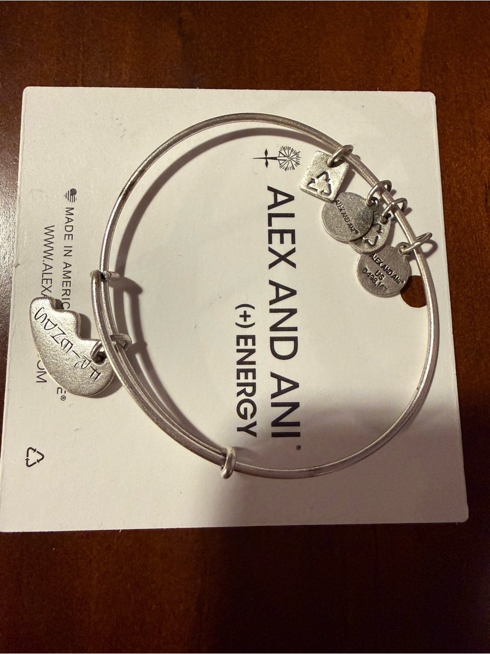 Alex and Ani Silver-Tone Expandable Charm Bangle Bracelet
